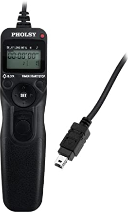 PHOLSY N10 Timer Telecomando Fotocamera Rilascio Controllo Remoto con Intervallometro per Nikon Z7 II, Z6 II, Z7, Z6, D750, D780, D7500, D7200, D7100, D7000, D5600, D5500, D5300, P7700, P7800, P950