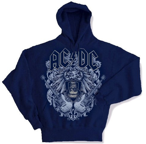 Ac/Dc - Crest Glocke Adult Kapuzenpullover In Navy, Small, Navy