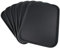 Grunwerg PN-1418 Super Plastic Rubberized Anti-Skid, Non-Slip Food Tray, Retangular, 18 x 14/45 x 35cm, Black