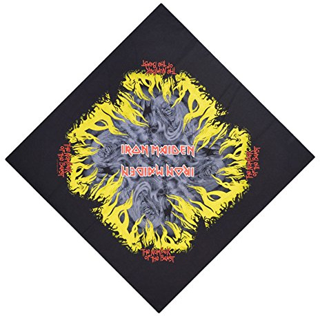 Iron Maiden Bandana The Number Of The Beast Official Black (22in x 22in) One Size