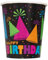 Unique Party Lot de 8 gobelets en Carton - 255 ML - Fluo