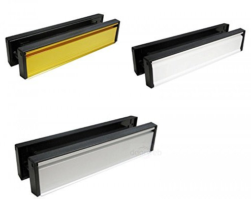 Double Sided Letter Plate Set for Front Door - Silver 20mm-40mm Door Thickness