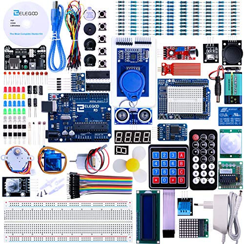 ELEGOO UNO R3 Scheda Starter Ultimate Kit Piu Completo per Progetto Principianti con Tutorial in Italiano Learning Kit di Apprendimento (63 Articoli) Compatibile con Arduino
