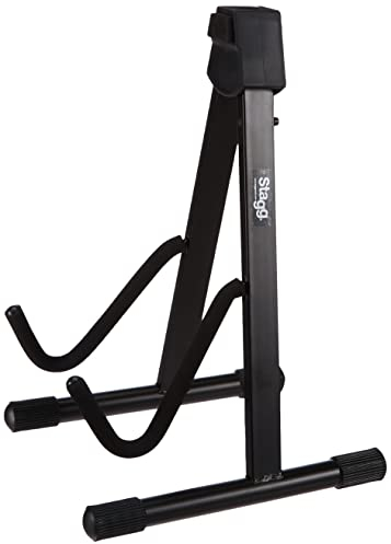 Stagg SG-A109BK A-Form Gitarrenständer für E-Gitarre / Bass zusammenklappbar schwarz