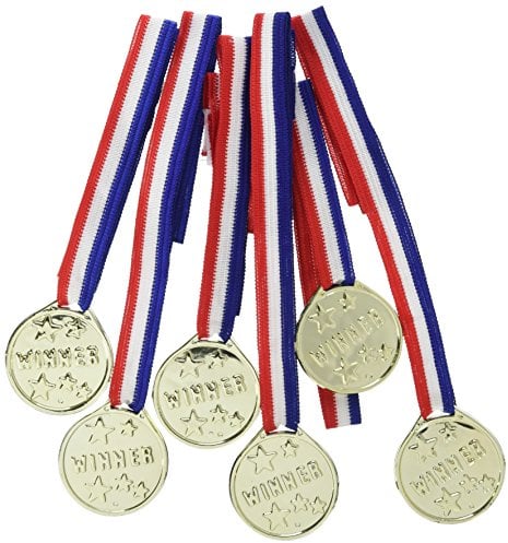 6er SET Plastik Medaillien Winner Kindergeburtstag Spiele