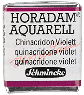 Schmincke – HORADAM® AQUARELL - feinste Künstler-Aquarellfarben, 368 Chinacridon Violett, 14 368 044, 1/2 Näpfchen