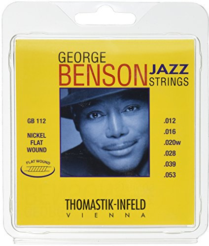 Thomastik Cuerdas para Guitarra Eléctrica George Benson Jazz Guitar juego GB112 Medium Light niquel entorchado plano .012 -.053