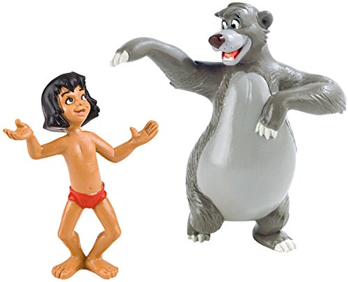 Bullyland - Das Dschungelbuch MOGLI & BALU - Figur : BALU der Bär - ca. 8 cm / MOGLI ca. 6,5 cm - Walt Disney