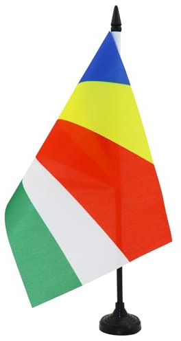 AZ FLAG - Tischflagge Seychellen - 21x14 cm - Republik Seychellen Tischfahne 14 x 21 Cm - Flaggen