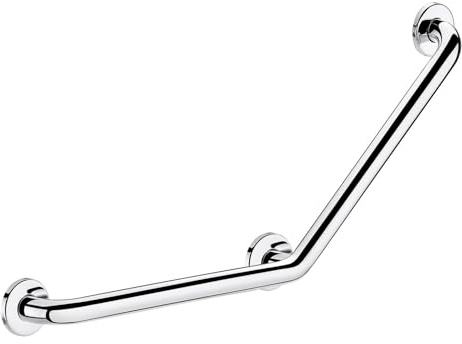 Delabie - Barre d'appui coudée 135° Ø 32 400x400 mm Inox 304 poli brillant
