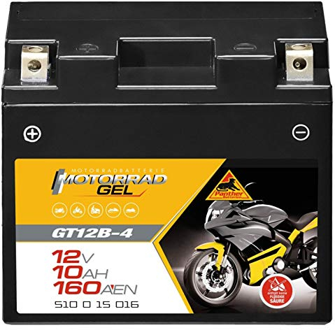 Panther YT12-B4 GEL Batterie 12V 10Ah CT12-B4 Motorradbatterie 51015 Roller Moped GT12-B4
