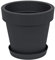 Prosperplast Blumentopf Übertopf inkl. Untersetzer Blumenkübel 29.5 x 27.5 cm anthrazit Pflanzkübel Pflanztopf Kunststoff Lofly