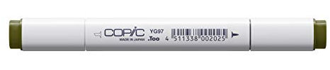 COPIC Classic Marker Typ YG - 97, Spanish Olive, professioneller Layoutmarker, mit einer breiten und einer feinen Spitze