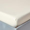 HOMESCAPES Drap Housse 140x190 cm, Bonnet 30 cm et Jupe élastique, 100% Coton égyptien 200 Fils, Coloris Crème