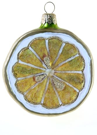 Hamburger Weihnachtskontor - Außergewöhnlicher Tannenbaumschmuck -Zitrone grün/Gold