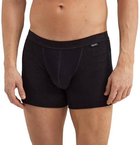 Dilling Merino Boxershorts für Herren - 100% Bio-Merinowolle Schwarz L