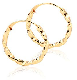 Band-Ohrring Hoop Creolen Ohrringe - Gelbgold 18 Karat (750)