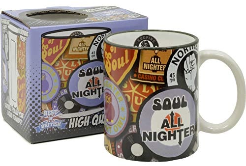 Pop Art Products Northern Soul Mug. Coffee Tea Cup. Cool Funky 70's Music Retro Stylish Gift, Ceramic, 250ml