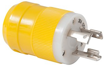 Marinco 305CRPN Male Plug, 30A 125V,Yellow