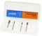 Promed Basic Schleifkörper-Set, 4 Schleifkörper für die Kunstnagelmodellage, Bitset, Nagelfräser Aufsätze, Zubehör für Promed Fräser, Schaftdurchmesser 2,332 bis 2,350 mm.