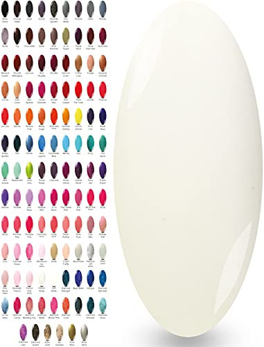 French Manicure Tipex White Polish - (French White) UV and LED Gel Polish Bold Strong NYK1 Nailac French Nail Manicure Pedicure Varnish Colour for Best Gel Lamp Soak Off Professional Nails