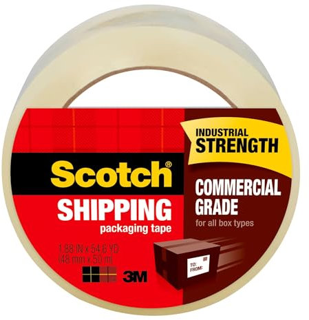 Scotch (R) kommerziellen Grade Packband, Klebeband, 1 78in. X 54,6 YD, klar