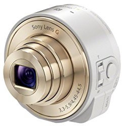 Sony QX10 Lens Style Camera for Smartphones and Tablets- White (18.2MP, 10x Optical Zoom )
