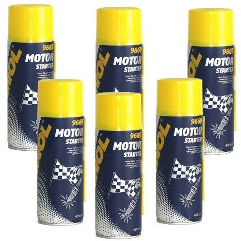 Starthilfe Spray Startpilot Motorstarter Schnellstart 2,7 Liter 6x450ml Mannol