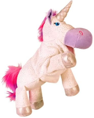 Fiesta Crafts Unicorn Hand Puppet, Soft Plush Educational Puppet Toy | Soft Plush Animal Puppet, Develops Skills, Communication & Storytelling for Ages 3-9