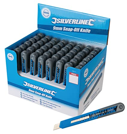 Silverline 868579 - Confezione da 48 cutter monouso, 9 mm