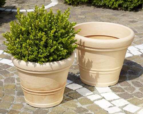 Testrut Pflanztopf, Kunststoff, rund, Terrakottaoptik, Erdvolumen ca. 19 l, Durchmesser ca. 40 cm, Höhe ca. 32 cm