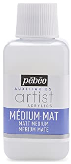 Pebeo Peinture Médiums Mat Acryliques Extra Fine 1 Flacon de 250 ml 521100