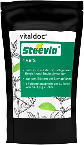 Gesund&Leben Steevia Tabs (weiß, Nachfüllbeutel) 500 Stück, 1er Pack (1 x 31 ml)