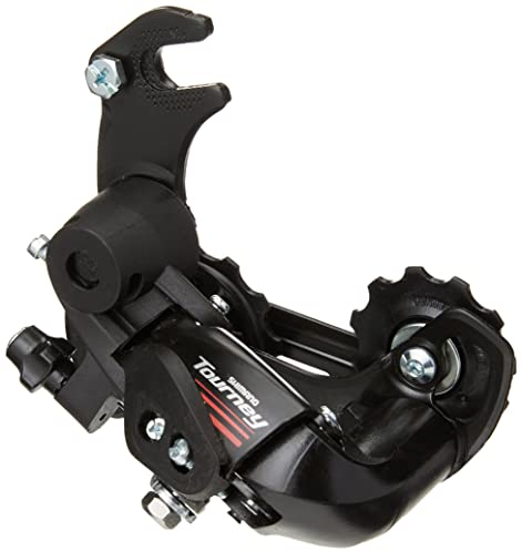 SHIMANO Herren Tourney Schaltwerk, Schwarz, W/Riveted Adapter