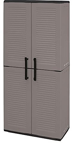 Art Plast E71/PS Armadio alto, con portascope, economico, grigio/nero