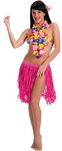 CARNIVAL TOYS S.R.L. Gonna Hawaii in Rafia Rosa Fluo CM 45