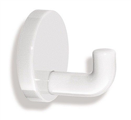 Hewi Heinrich Wilke Polyamid Haken, Durchmesser 50mm, Reinweiß, 100% Polyamid, Wandmontage, 5kg Tragfähigkeit, Modern, Trockenbau, Putz, Holz