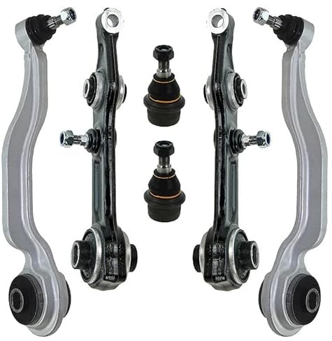 BESTPRICE 2x Querlenker Vorderachse unten vorne, 1x Querlenker Vorderachse unten hinten, 2x Traggelenk unten außen Kompatibel mit MERCEDES-BENZ CLS (C219), E-Klasse (W211), E-Klasse T-Model (S211)