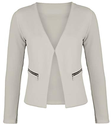 DANAEST Blazer Damen Business elegant figurbetont mit Taschen Langarm
