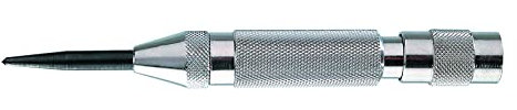 RENNSTEIG automatischer Körner (Schaft ø 14 mm, Länge 125 mm, Körner mit einstellbarer Schlagkraft 60-130 N, Präzisionsausführung, aus Stahl vernickelt, Werkzeug selbstschlagend) 430 130