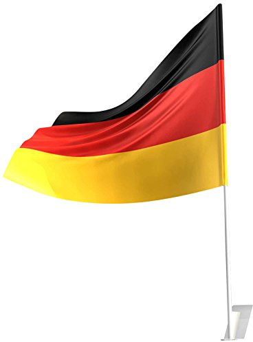 Amscan 400204 - Autofahne Deutschland, circa 30 x 40 cm, Flagge, Fußball, Weltmeisterschaft