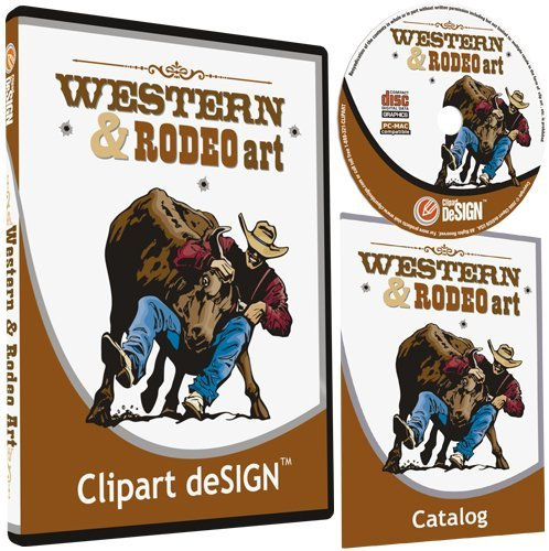 Cowboy-Rodeo-Western-Horse Clipart-Vinyl Cutter Plotter Clip Art Schild Making Images-Design Vector Art Graphics CD-ROM