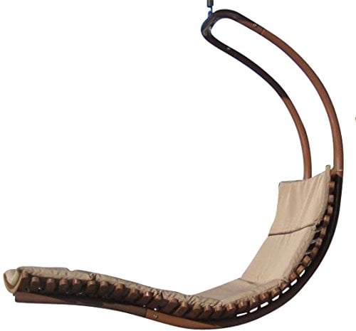ASS Design Hängeliege NAVASSA-SEAT aus Holz Lärche/Metall mit Auflage (OHNE Gestell) von Farbe:Braun