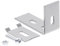 Wandanschlusswinkel Winkel Verbinder 100x65 Zaun Gittermattenhalter fenstergrau RAL 7040