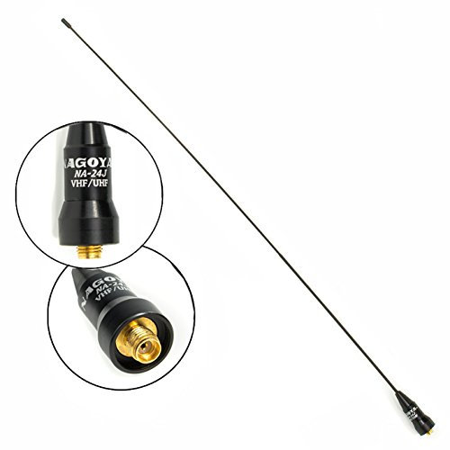 Nagoya NA-24J - Antenna Ultra Whip VHF/UHF (144/430 Mhz) SMA femmina per radio BTECH e BaoFeng