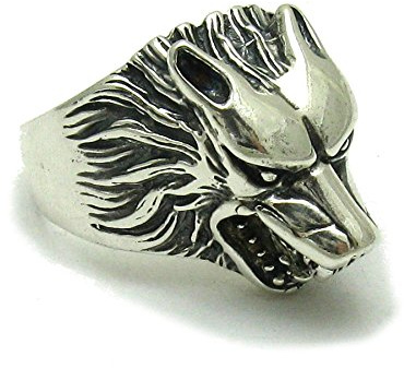 Sterling silber 925 Ring Wolf Empress Größe 52-74