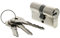 CISA 0E30007012 europäischer Profilzylinder ASIX, Nickel, 30/30 mm