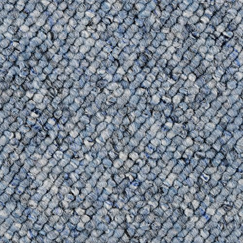 Auslegware Teppichboden Meterware blau in 200 300 400 und 500 cm Breite für Schlafzimmer und Kinderzimmer Schlingenteppich mit Vliesrücken