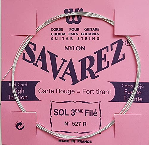 Savarez, Cordes guitare classique Cordes simples Traditional Concert 520, G3w high