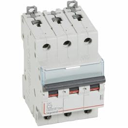407822 Disjoncteur triphasé 2A - 3P Courbe C - 6/10kA - À vis - Legrand DX3